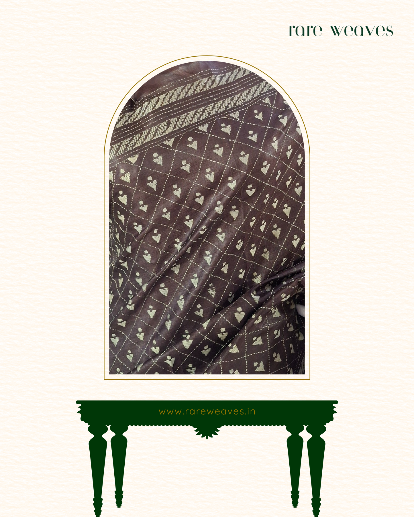 Kantha on Gachi Tussar Silk