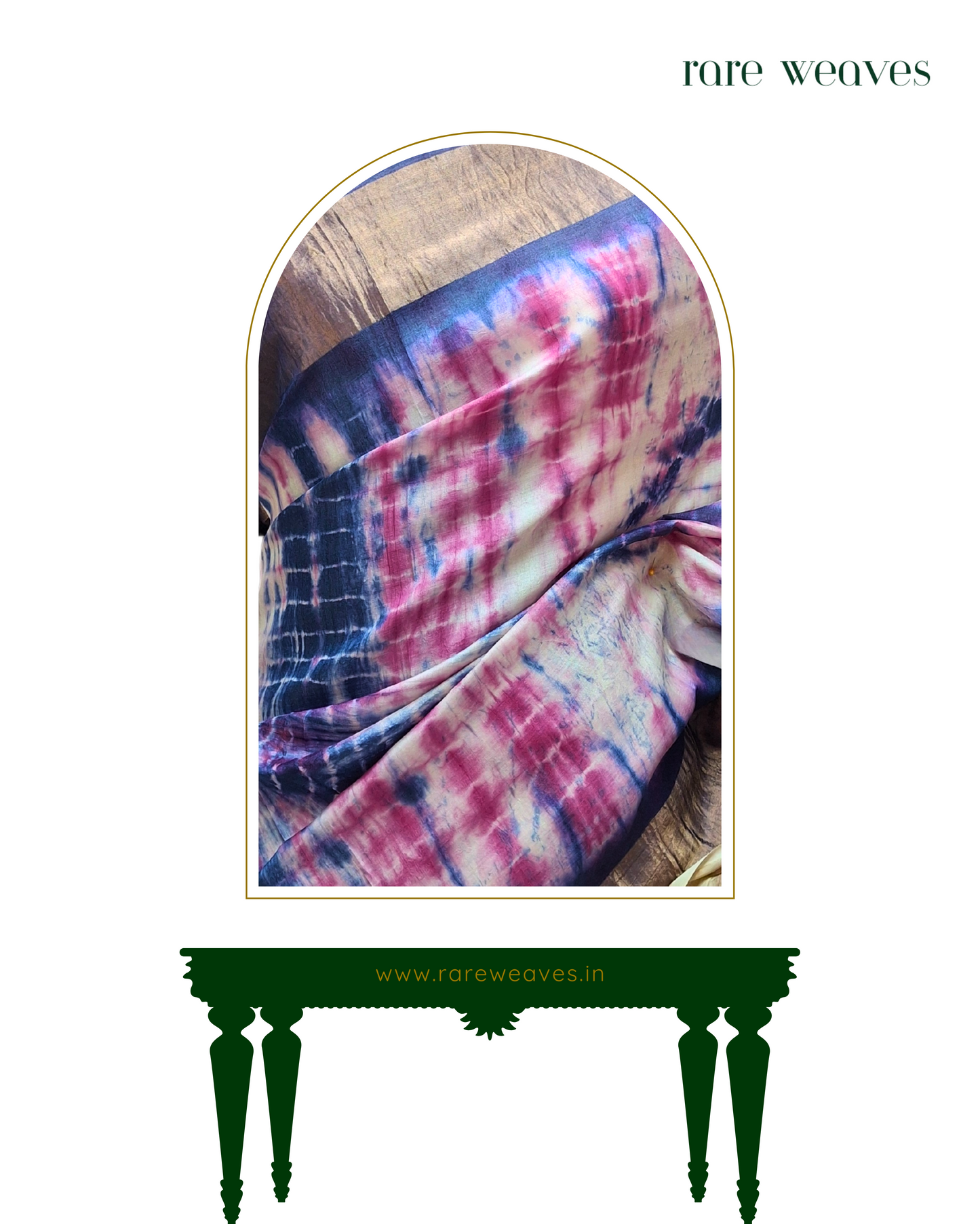 Zari border Tussar with Kantha and Sribhori