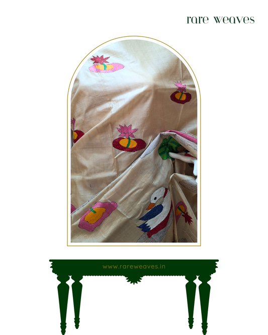 Kantha on Tussar Silk