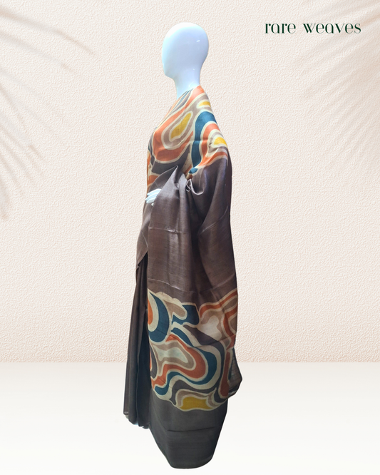 Hand Batik on Gachi Tussar Silk