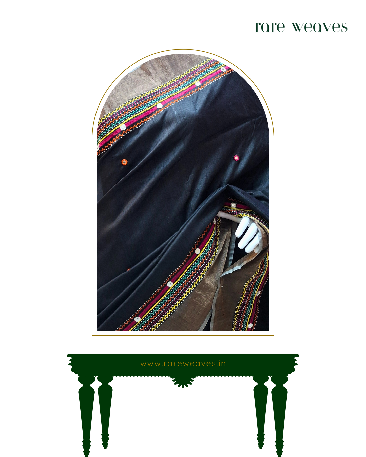 Lambani Hand Work on Bishnupur Katan Silk