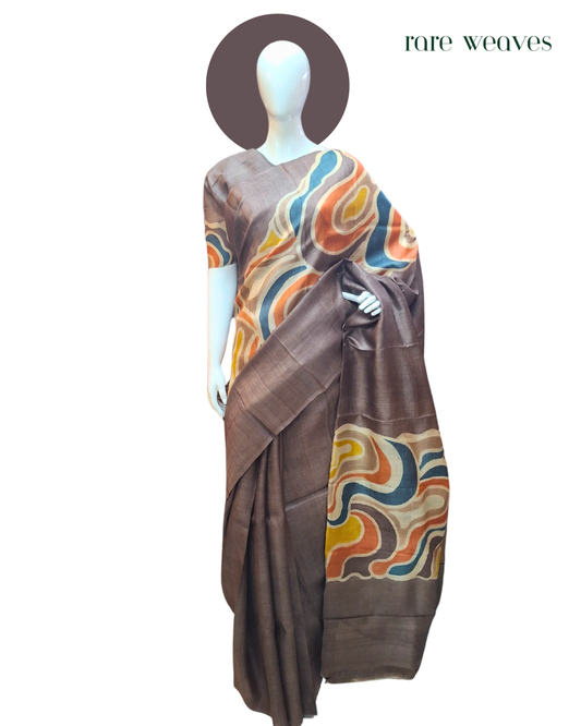 Hand Batik on Gachi Tussar Silk