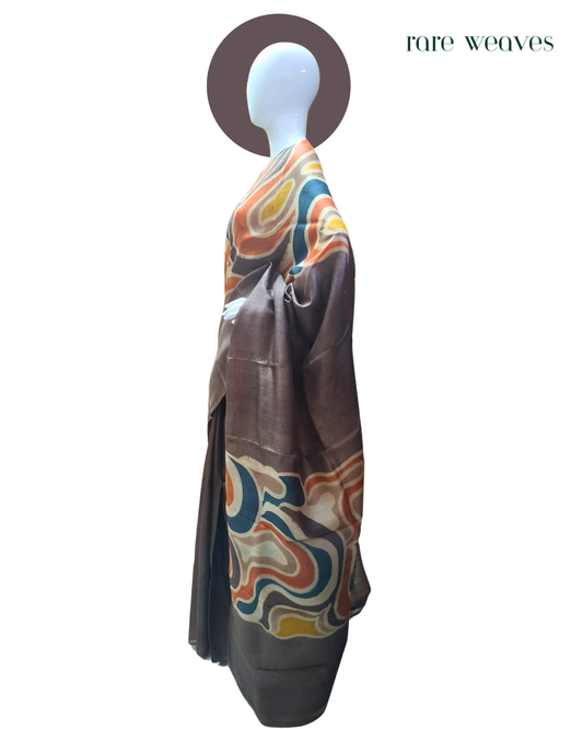 Hand Batik on Gachi Tussar Silk