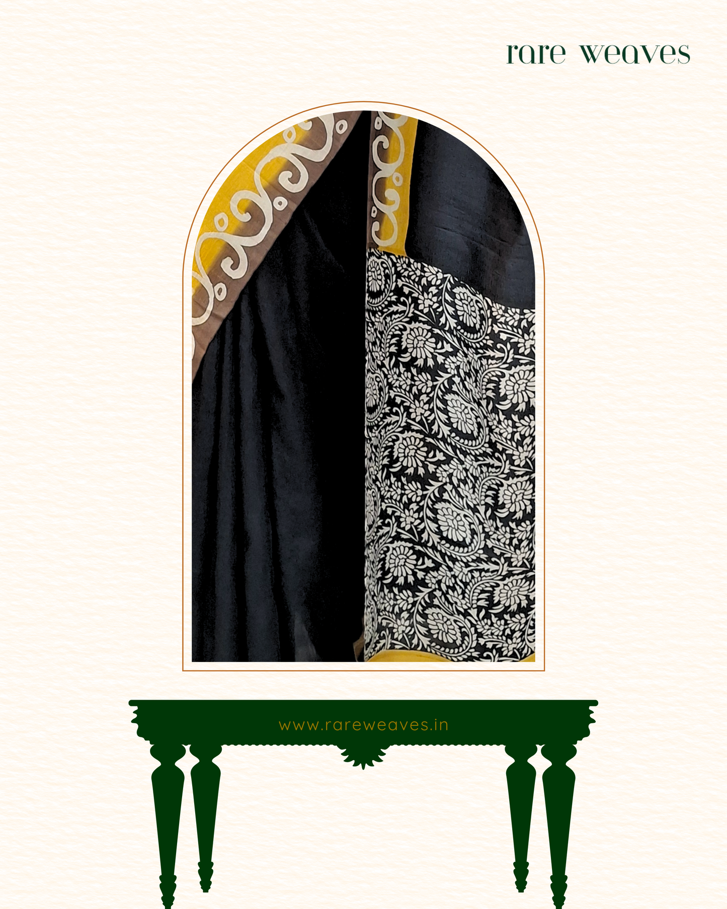 Handblock on Murshidabad Silk