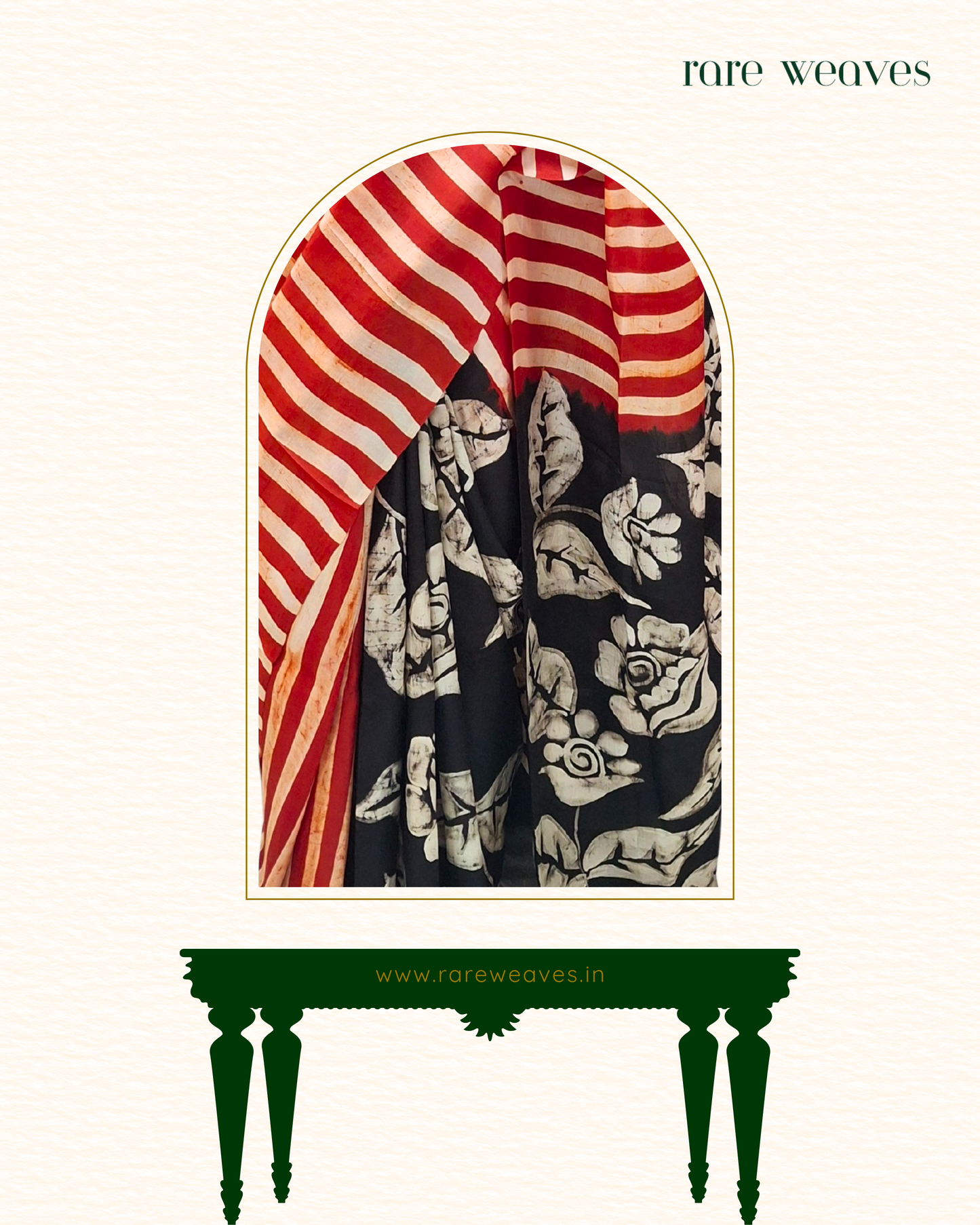 Hand Batik on Bishnupur Silk