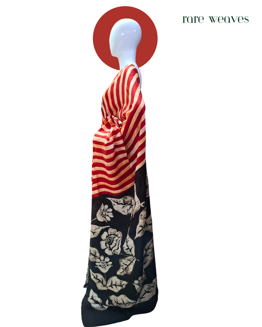 Hand Batik on Bishnupur Silk