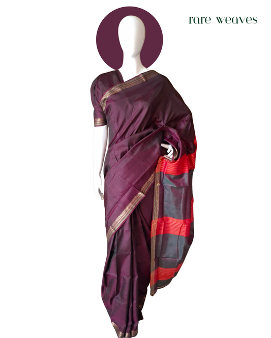 Handmade Bishnupur Katan Silk with Zari Border