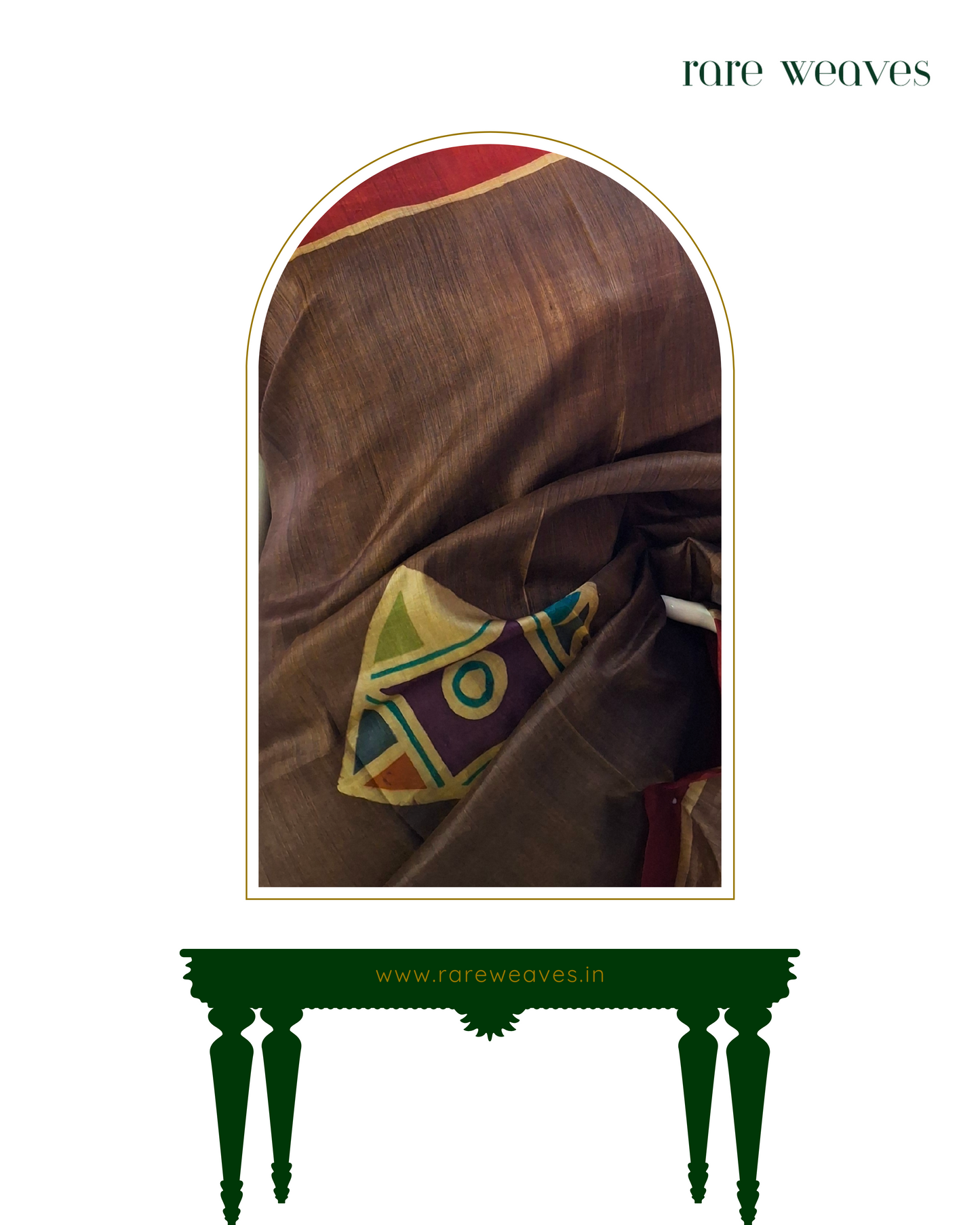 Bishnupur Katan Silk Saree with Hand Batik
