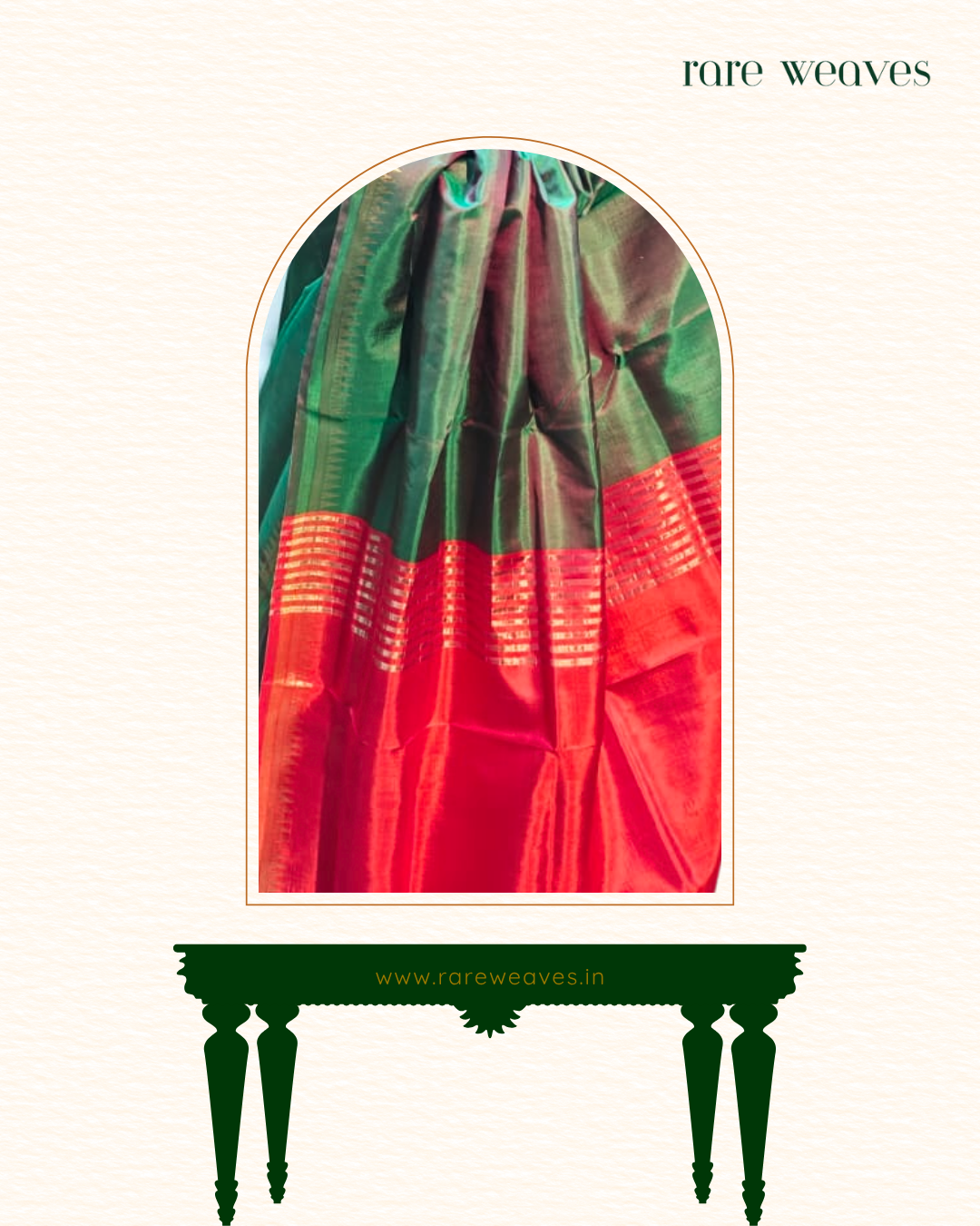 Dual Tone Bishnupur Katan Silk with Zari Border