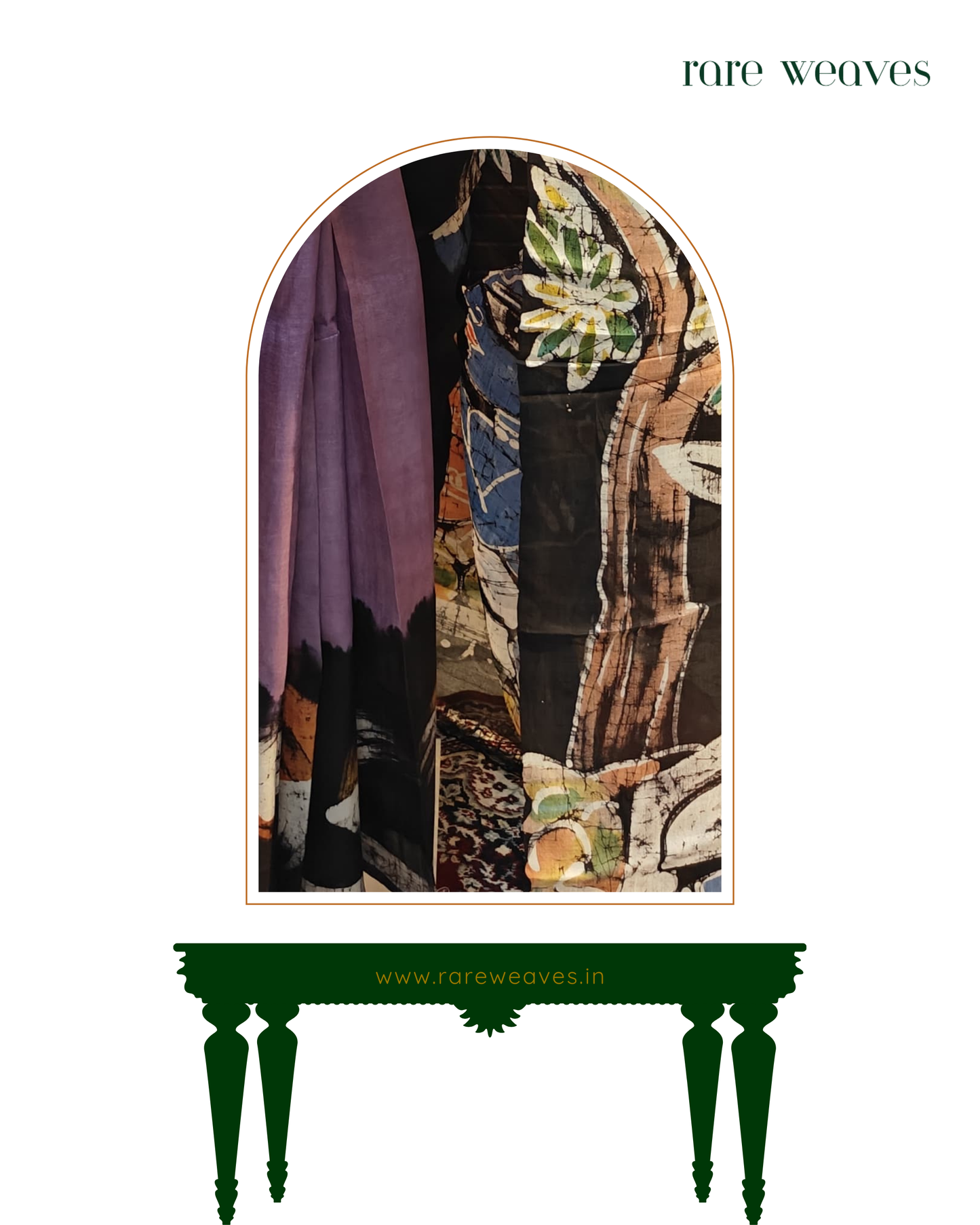Murshidabad Silk with Hand Batik