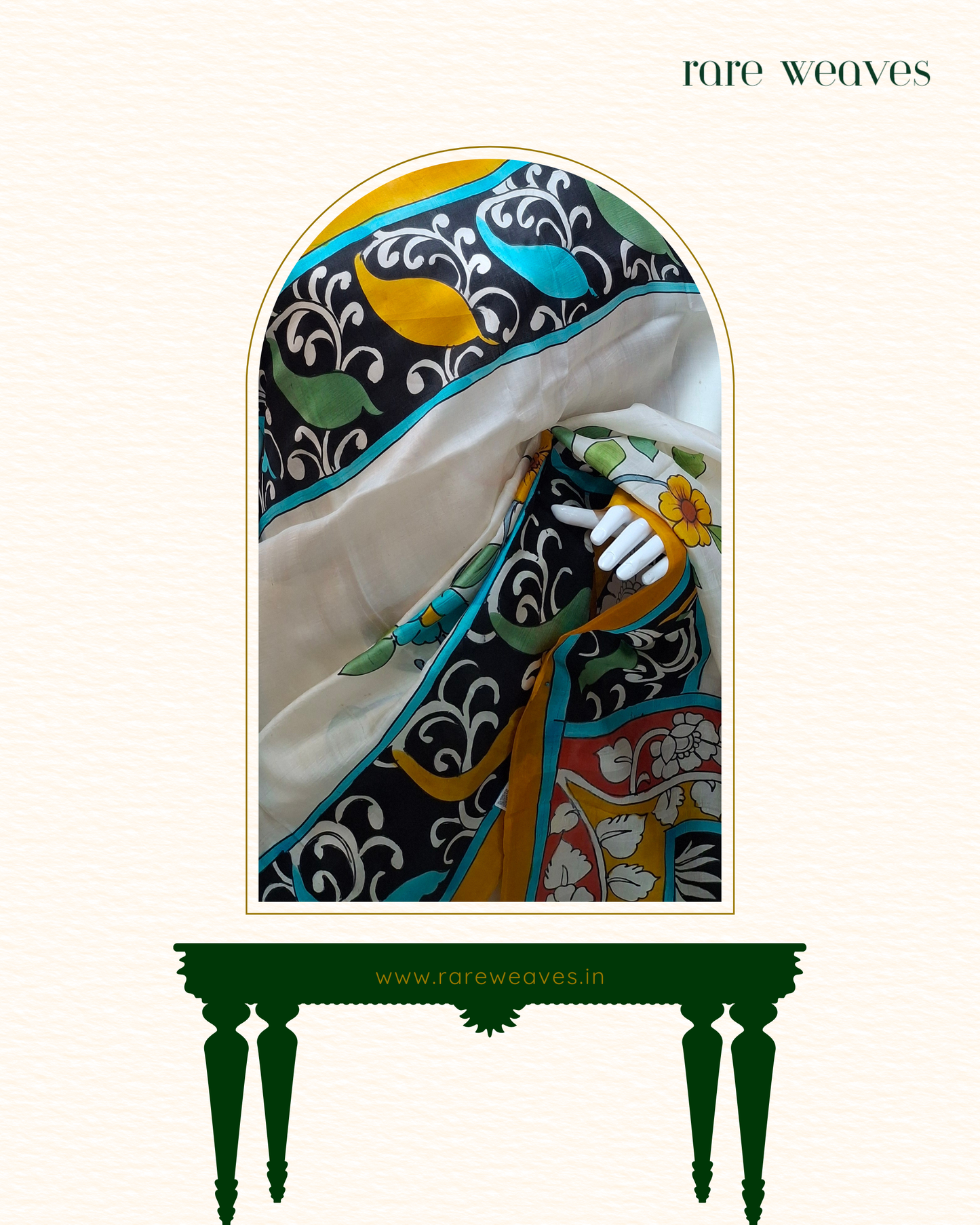Handpainted Murshidabad Silk