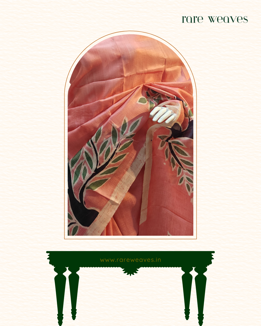 Batik on Murshidabad Silk