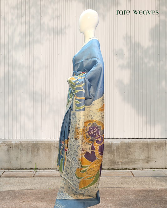 Batik on Bishnupur Katan Silk