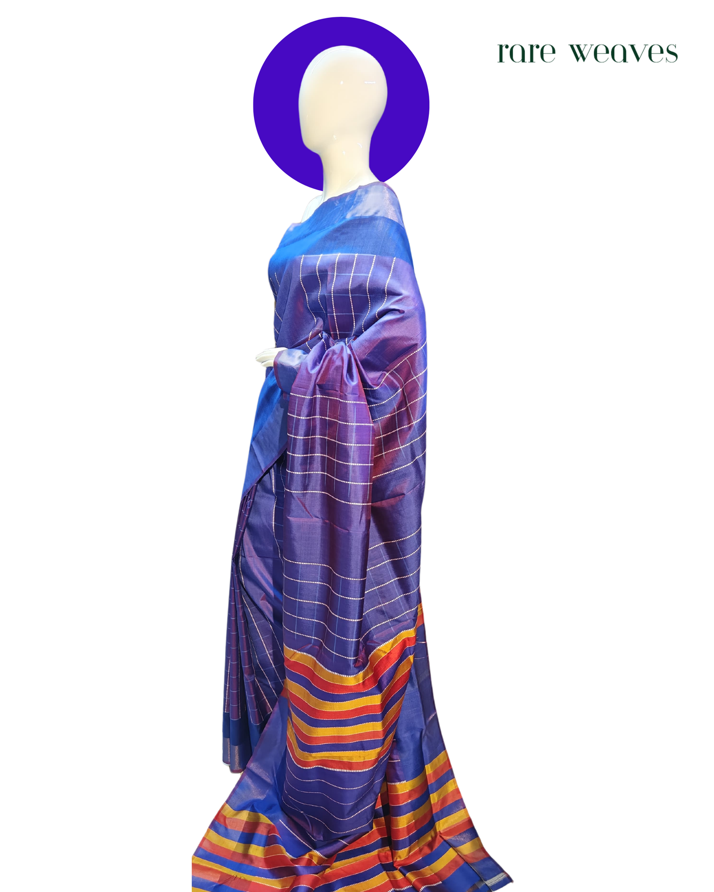 Weaving on Bishnupur Katan Silk with Zari Border