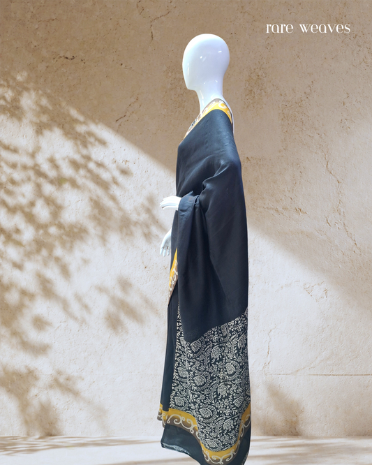 Handblock on Murshidabad Silk