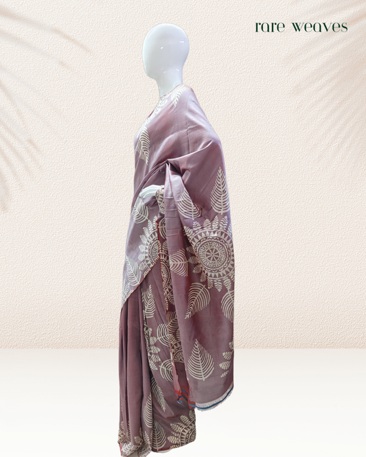 Bishnupur Silk with Hand Block