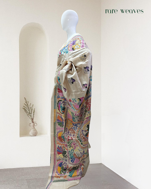 Kantha on Gachi Tussar Silk