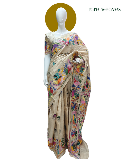 Gachi Tussar with Kantha