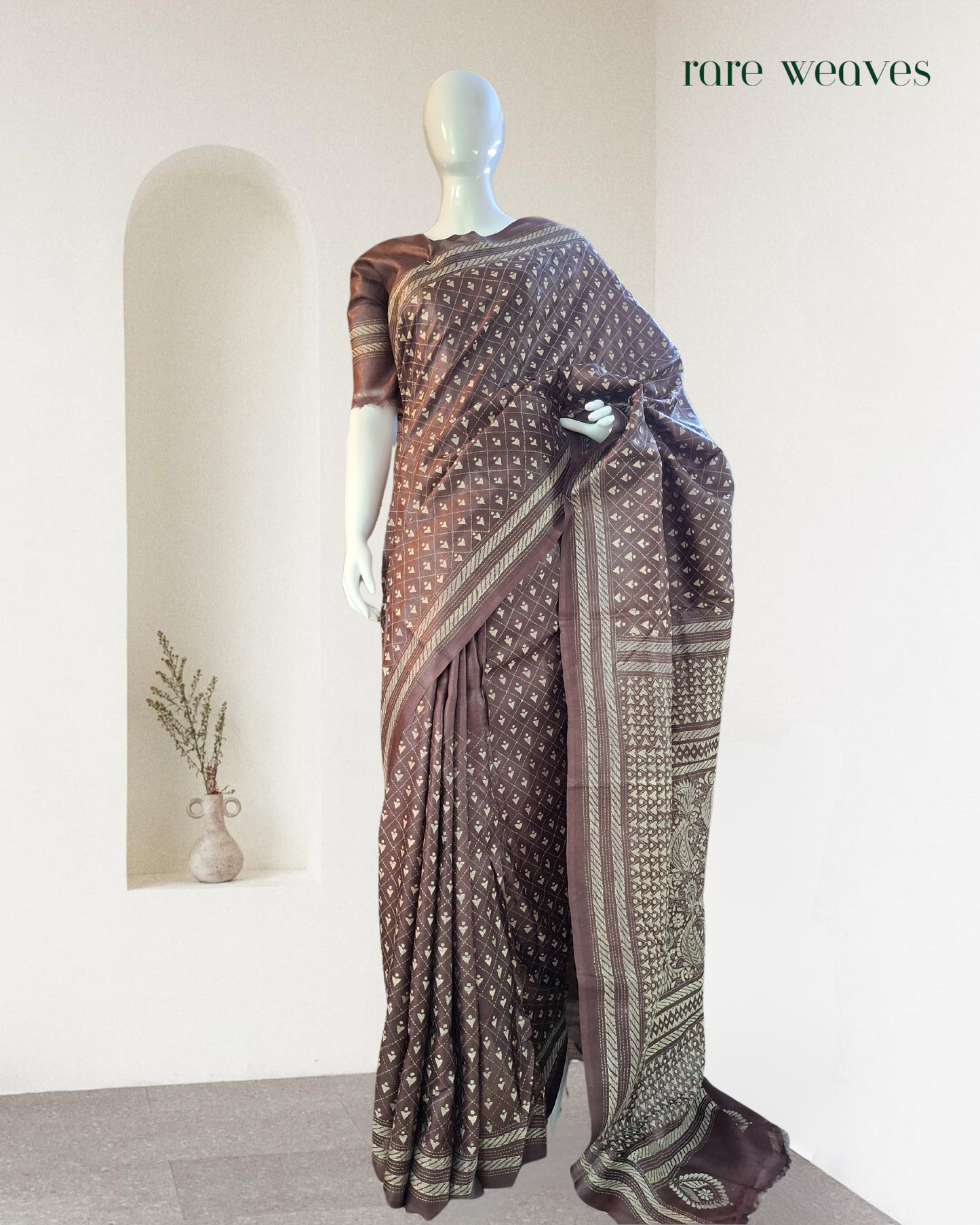 Kantha on Gachi Tussar Silk