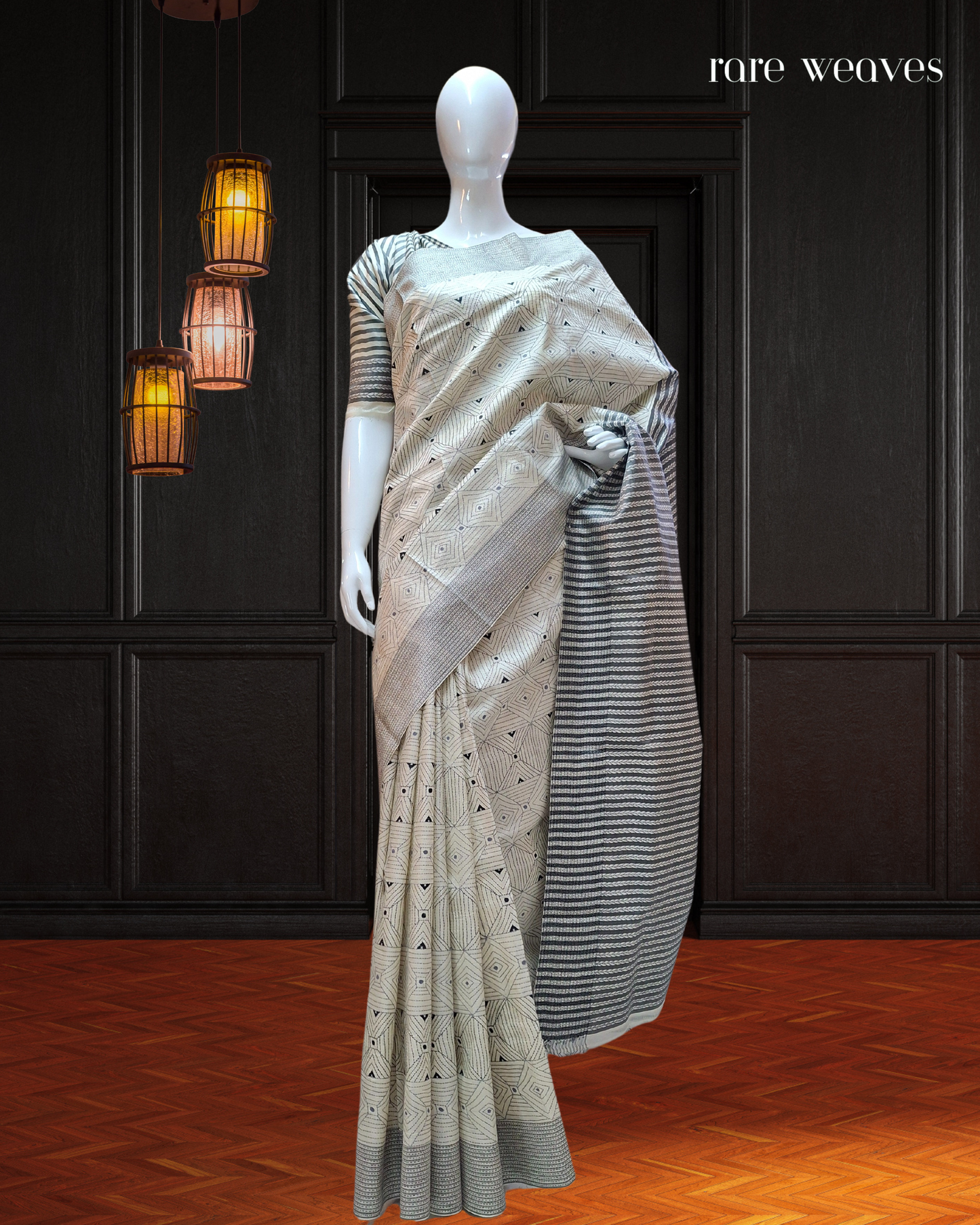 Kantha on Bishnupur Katan Silk