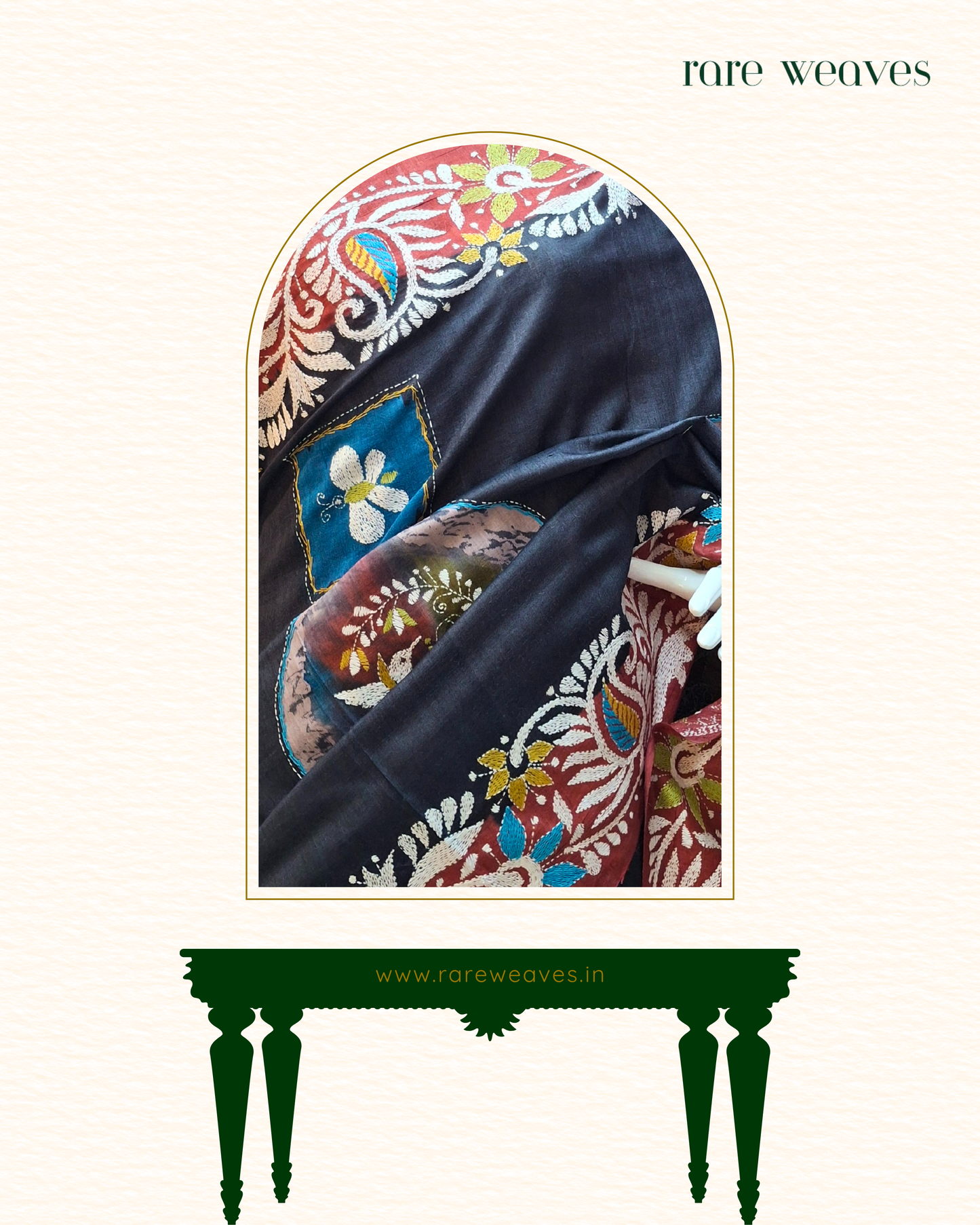 Kantha on Tussar Silk