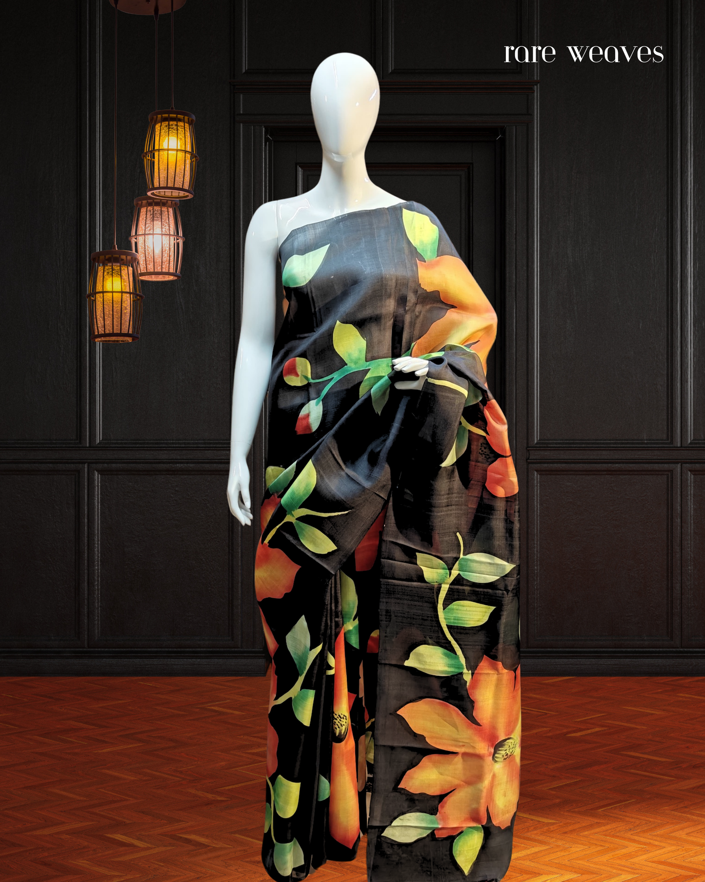 Handpainted Bisnhupur Katan Silk