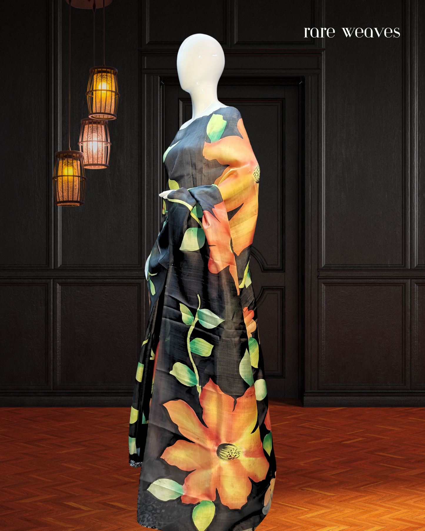 Handpainted Bisnhupur Katan Silk