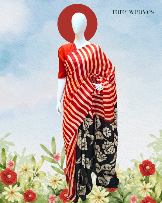 Hand Batik on Bishnupur Silk