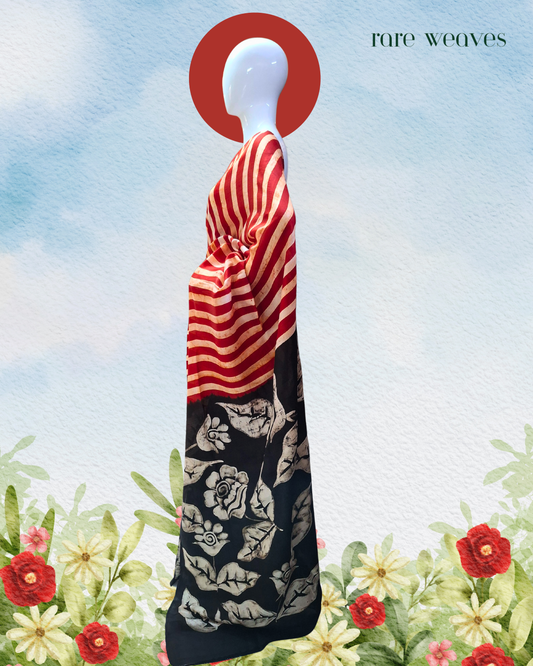 Hand Batik on Bishnupur Silk