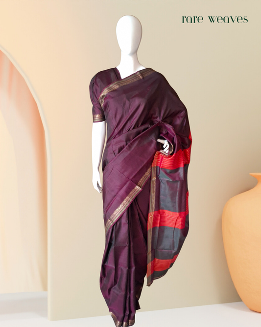Handmade Bishnupur Katan Silk with Zari Border