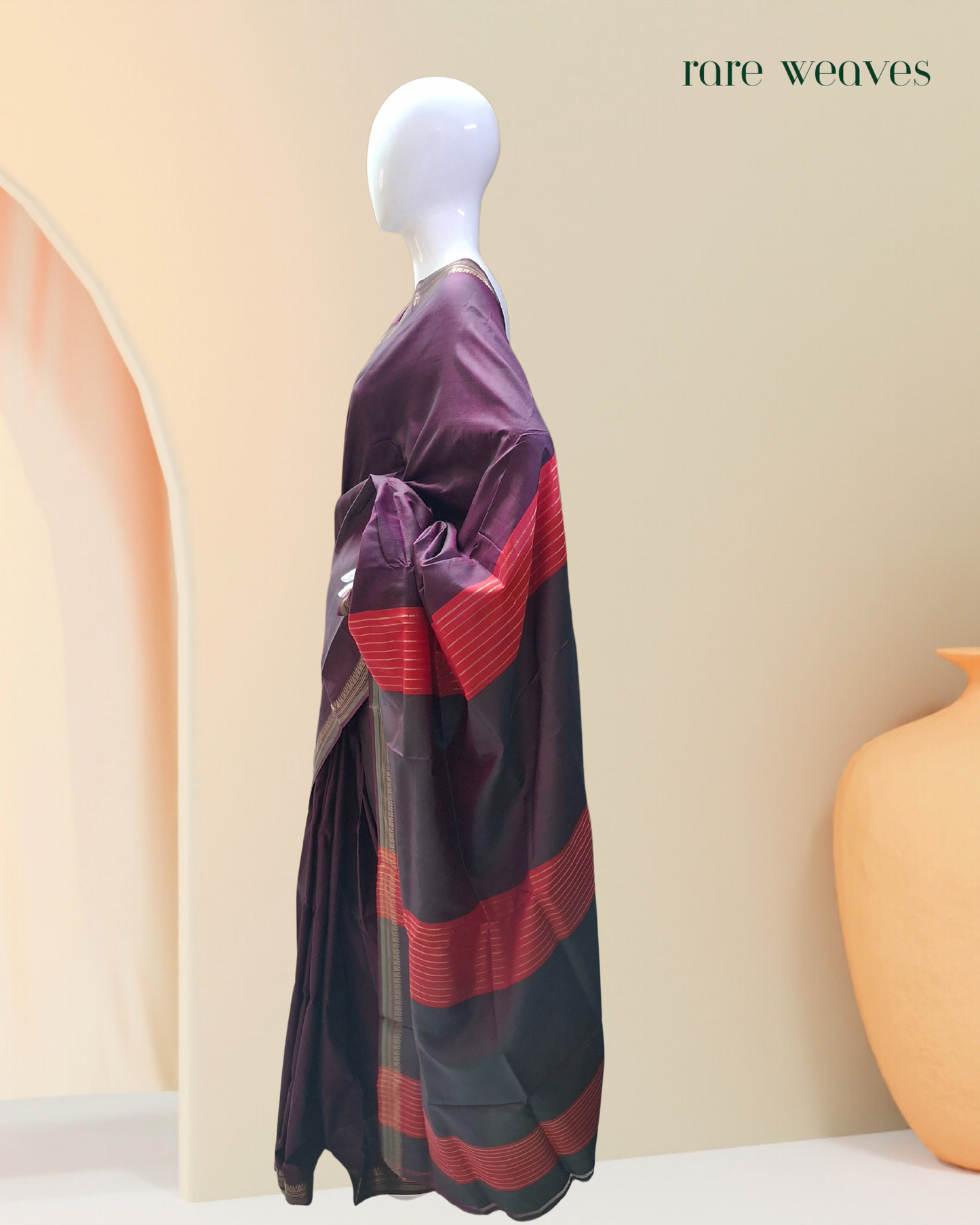 Handmade Bishnupur Katan Silk with Zari Border