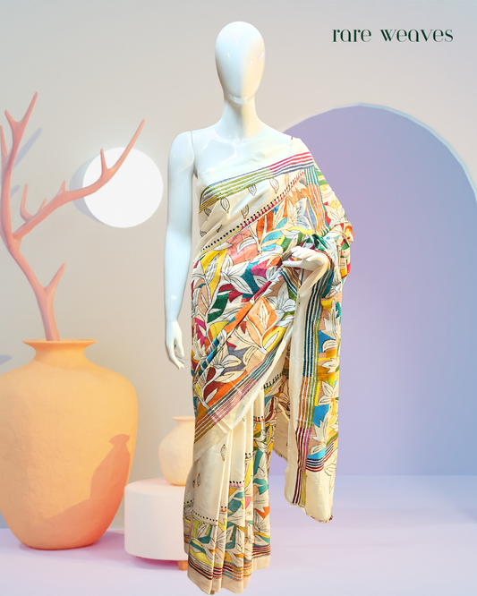 Blended Bangalore Silk with Reverse Kantha
