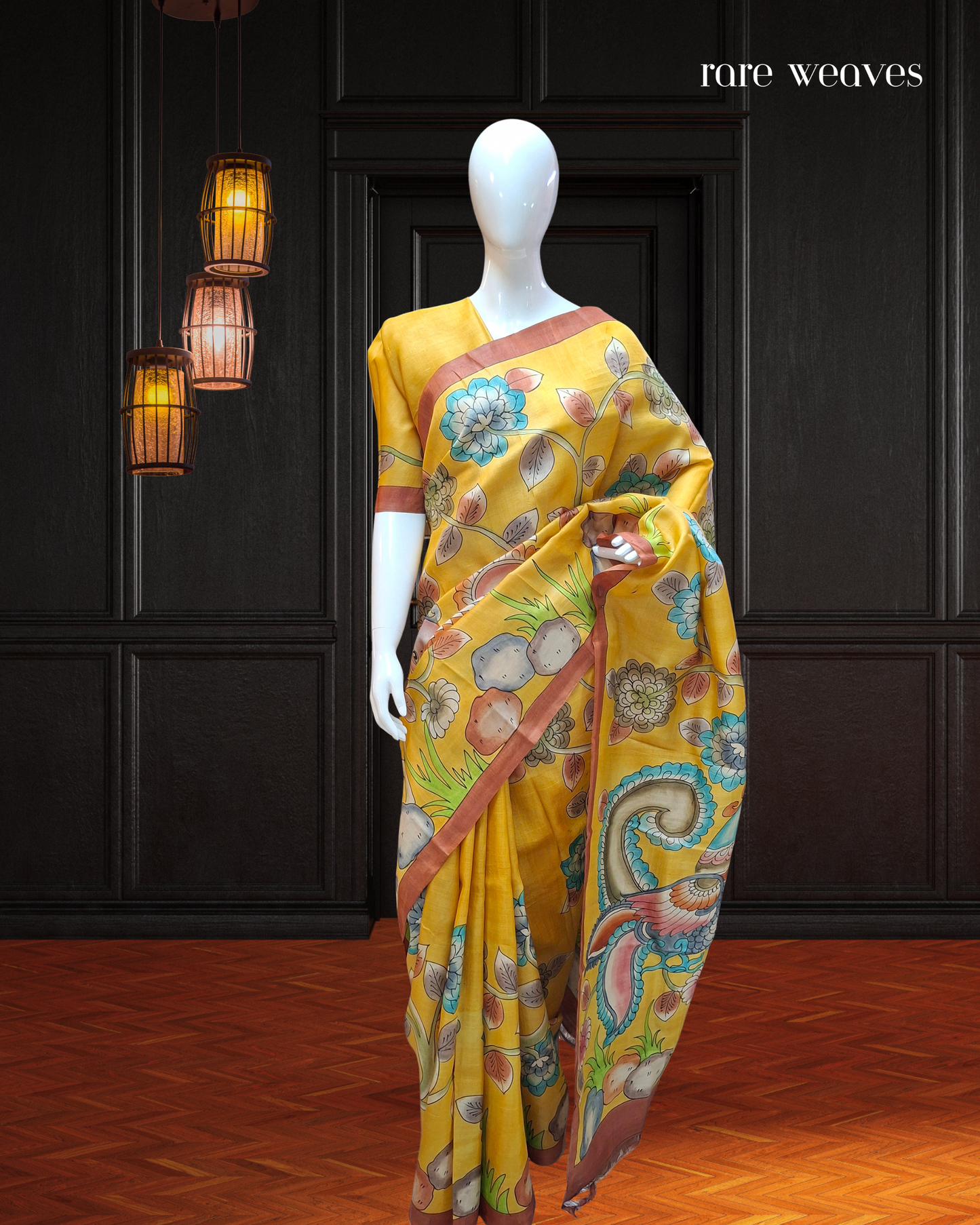 Handpainted Gachi Tussar Silk