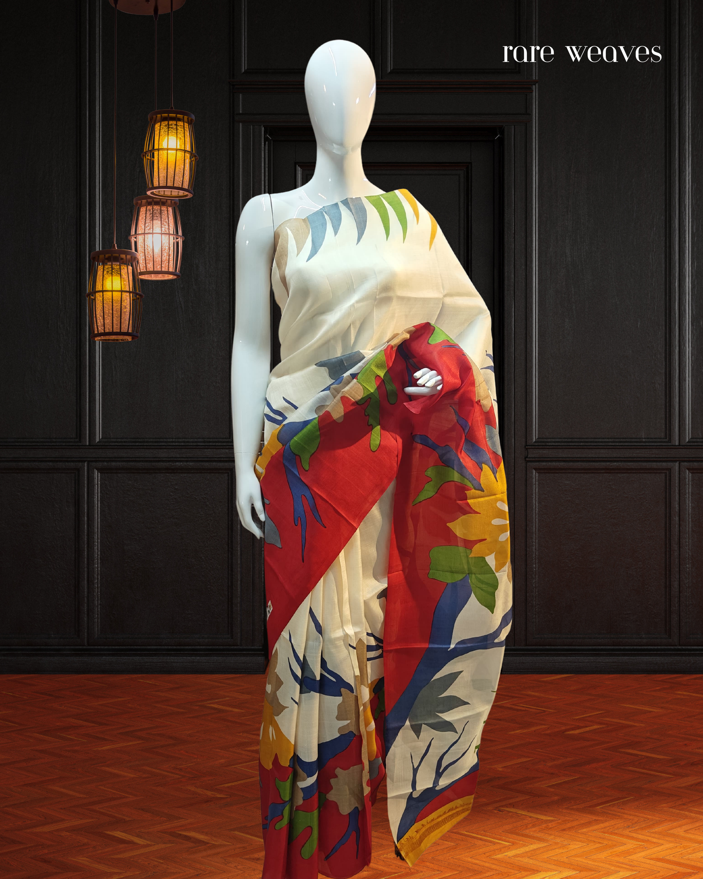 Handblock on Bishnupur Katan Silk
