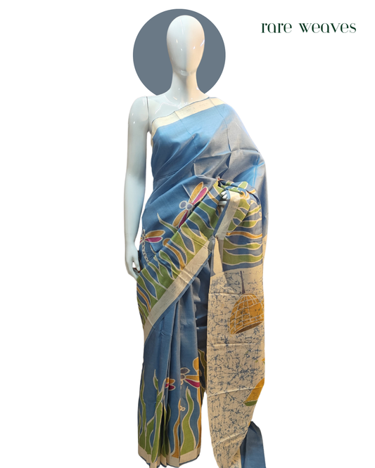 Batik on Bishnupur Katan Silk