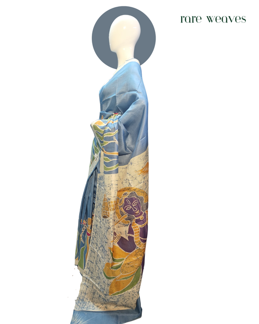 Batik on Bishnupur Katan Silk