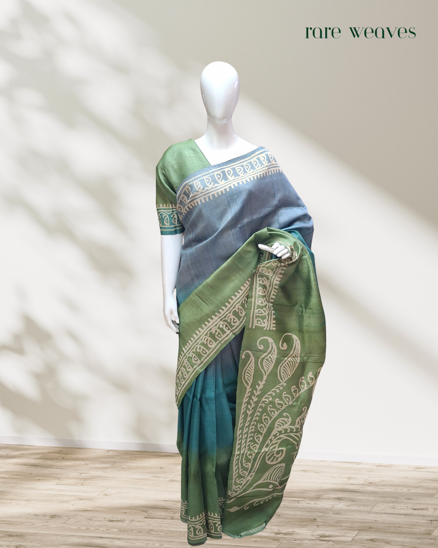 Hand Batik on Gachi Tussar Silk