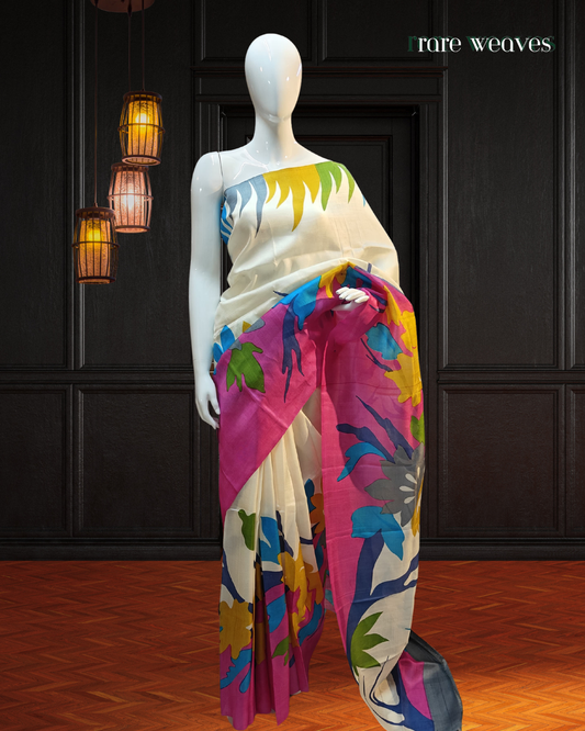 Handblock on Bishnupur Katan Silk