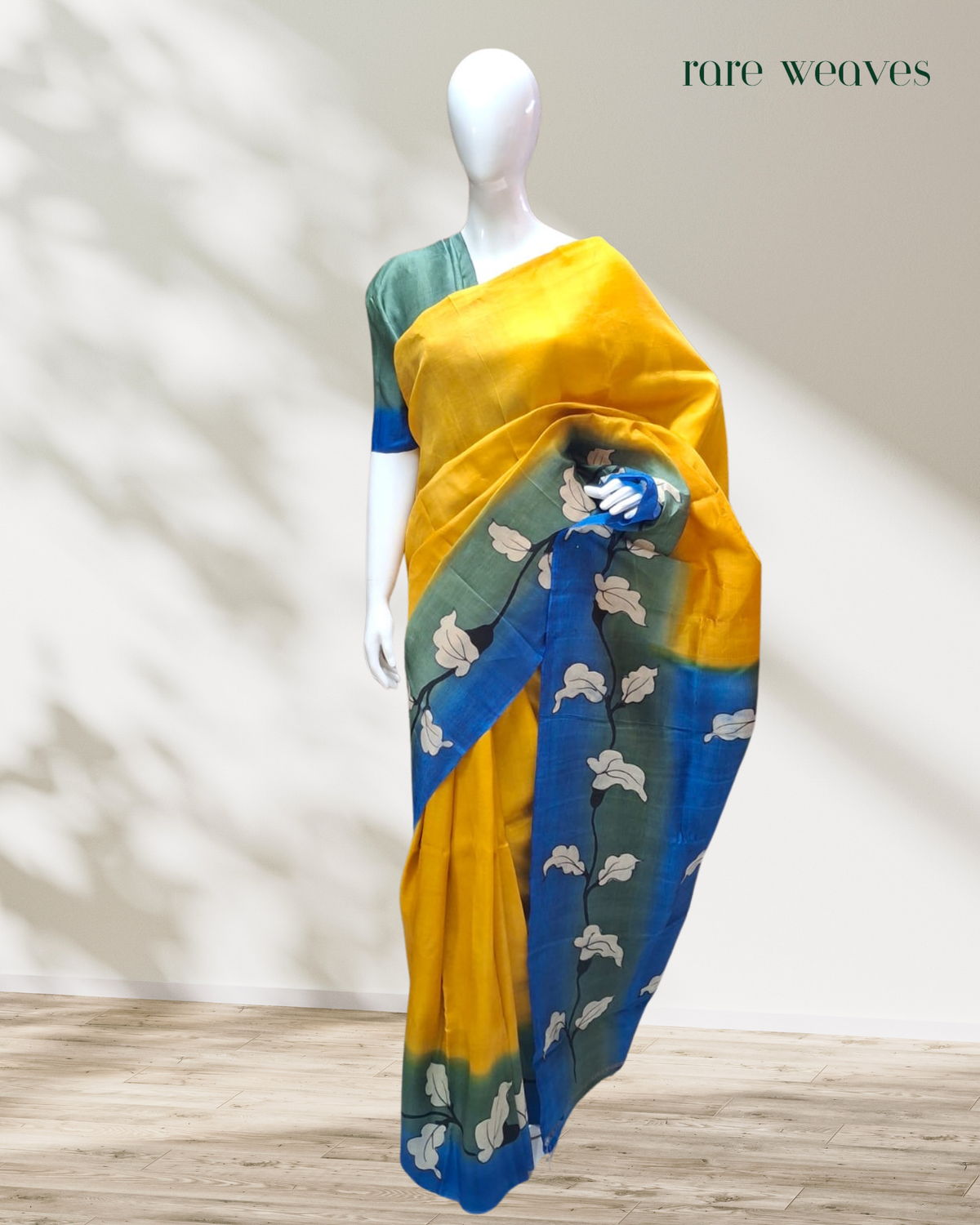 Hand Batik on Murshidabad Silk