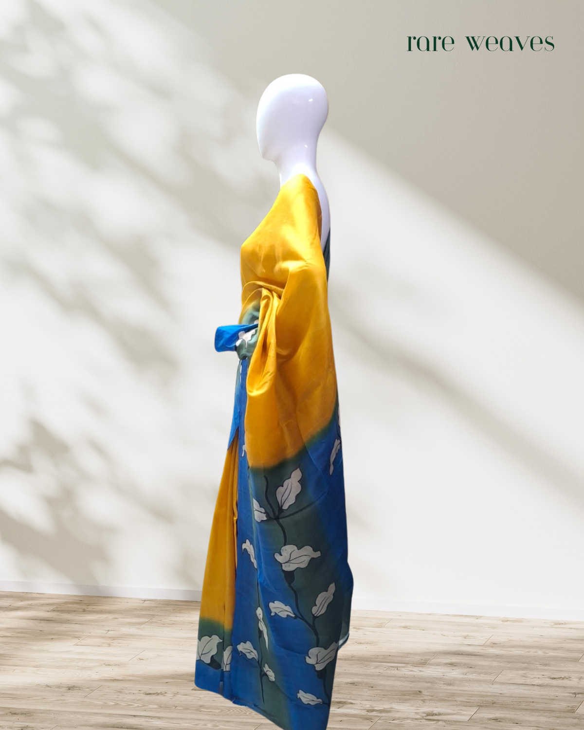 Hand Batik on Murshidabad Silk