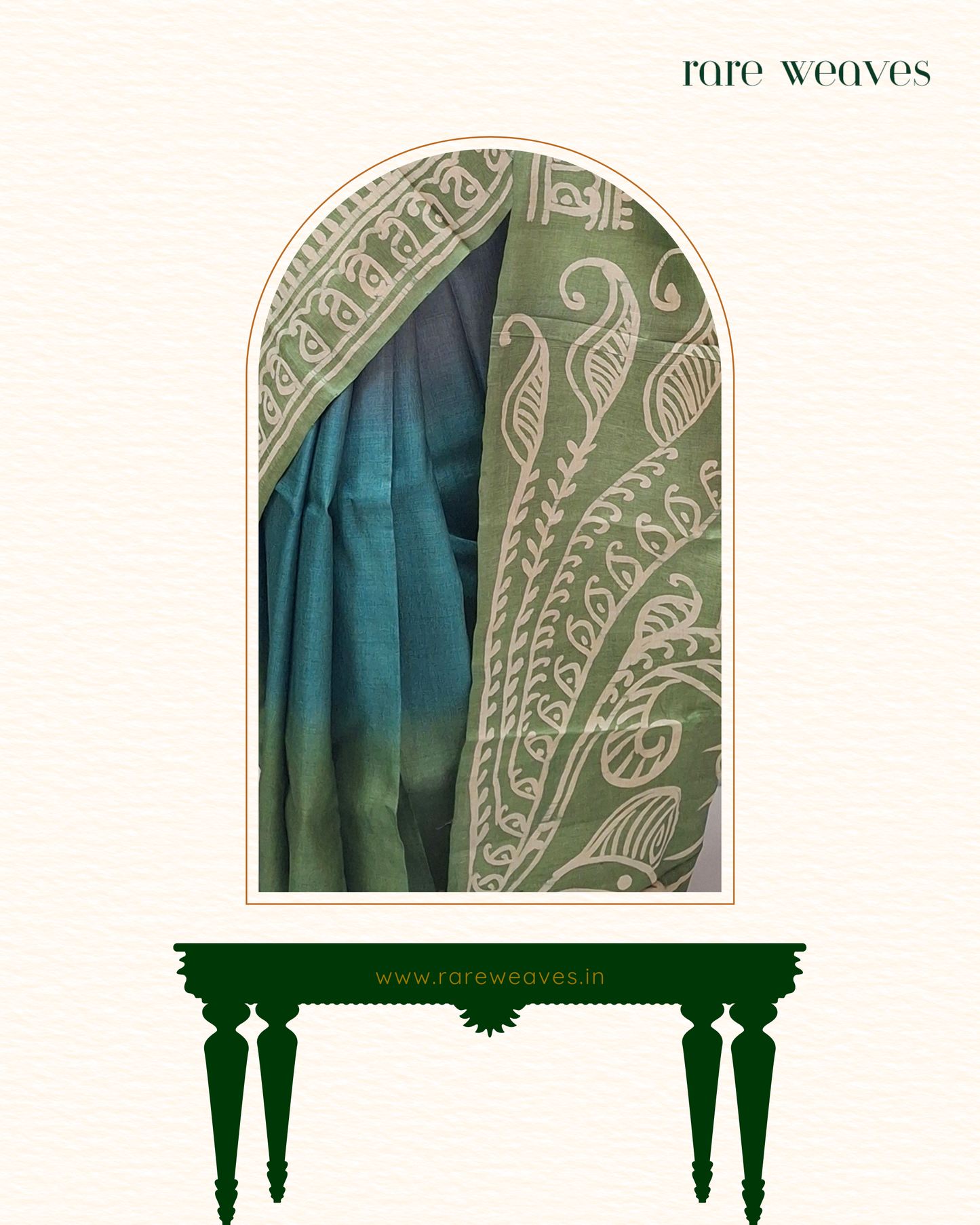 Hand Batik on Gachi Tussar Silk