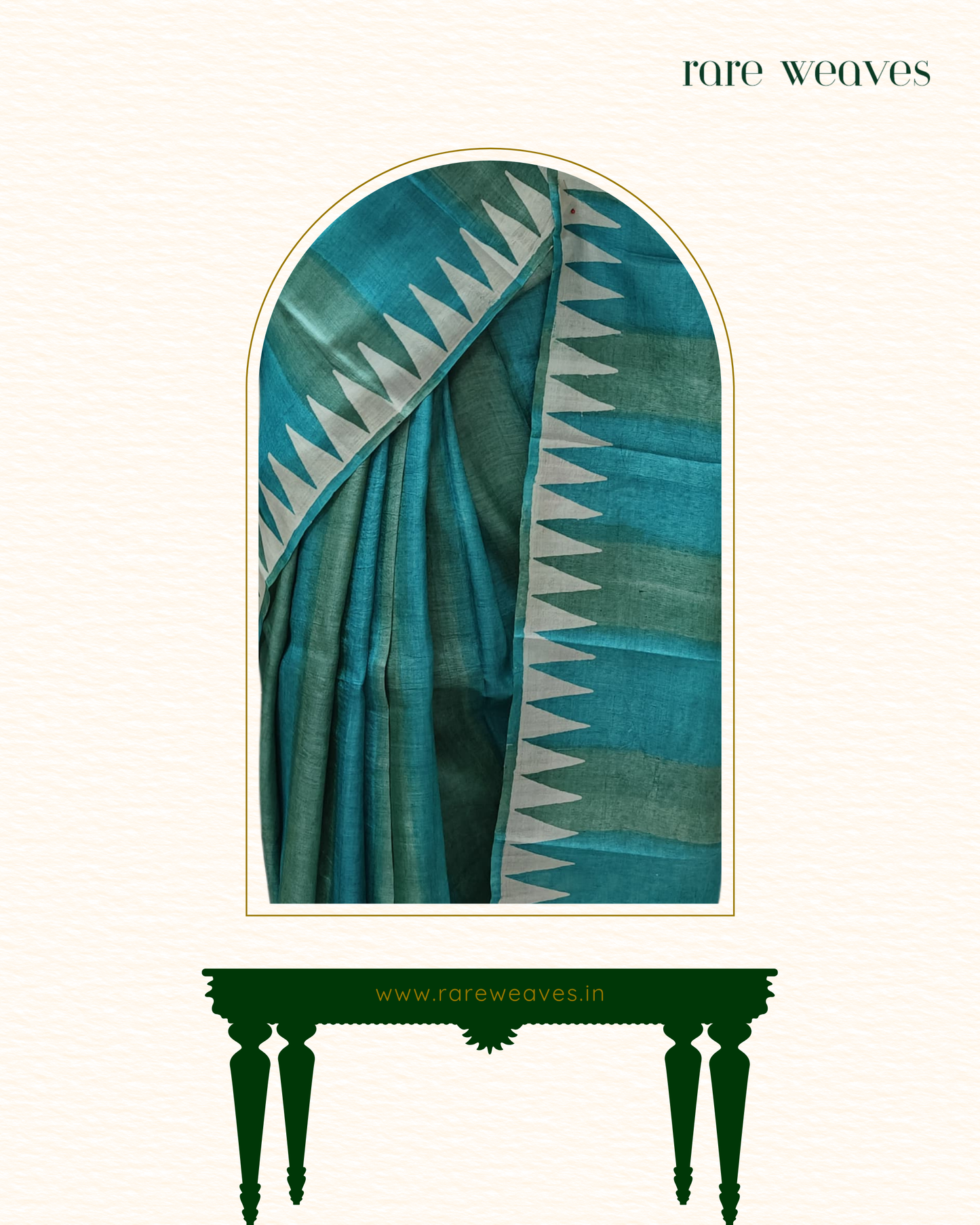 Handpainted Gachi Tussar Silk