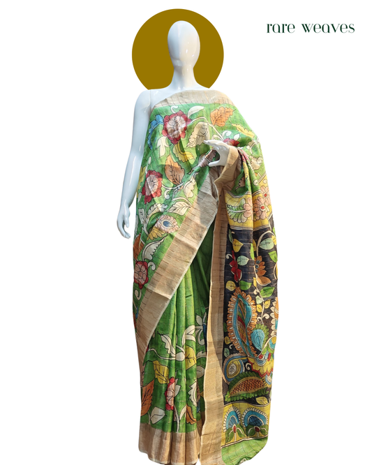 Handpainted Gachi Tussar Silk