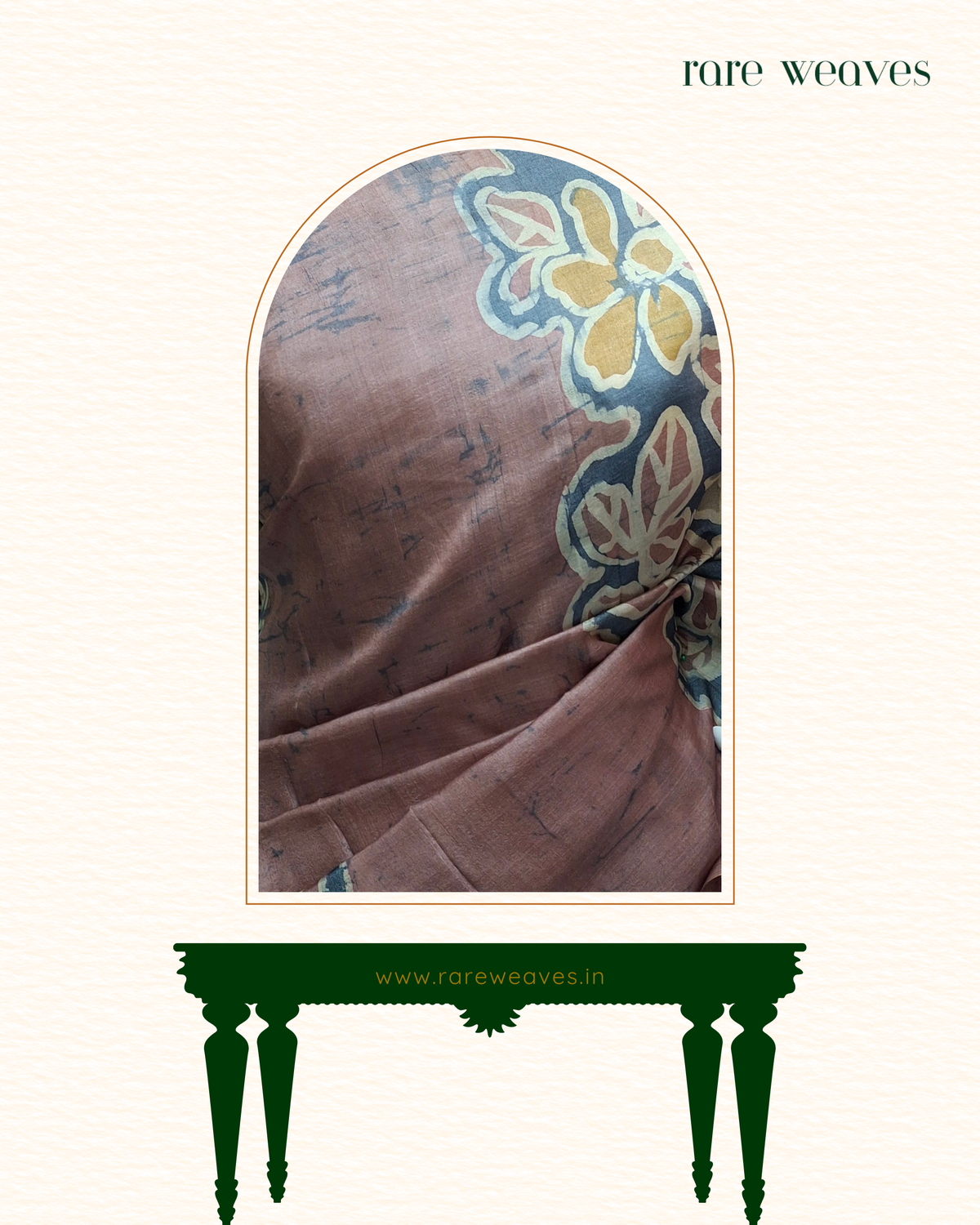 Hand Batik on Pure Tussar Silk