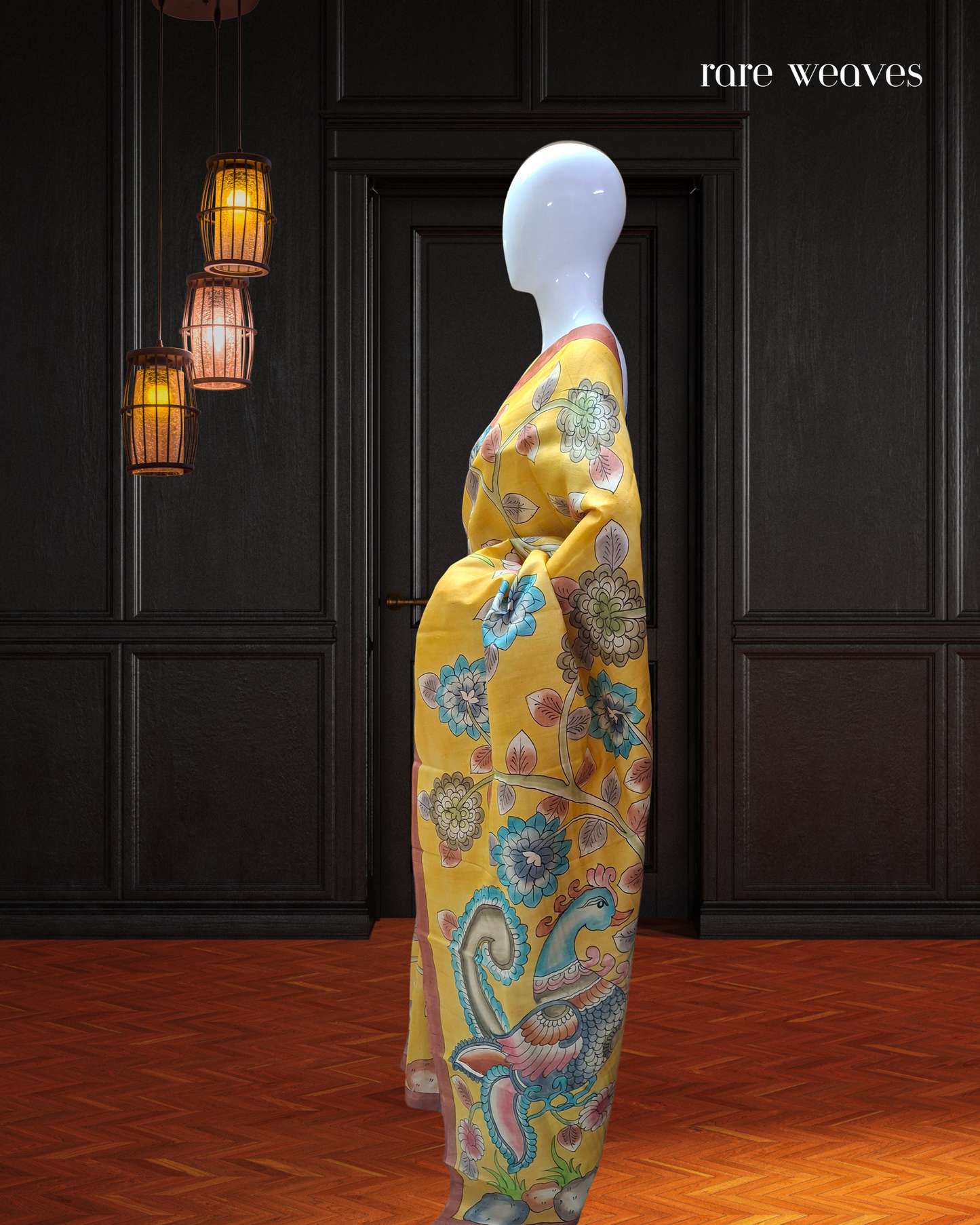 Handpainted Gachi Tussar Silk