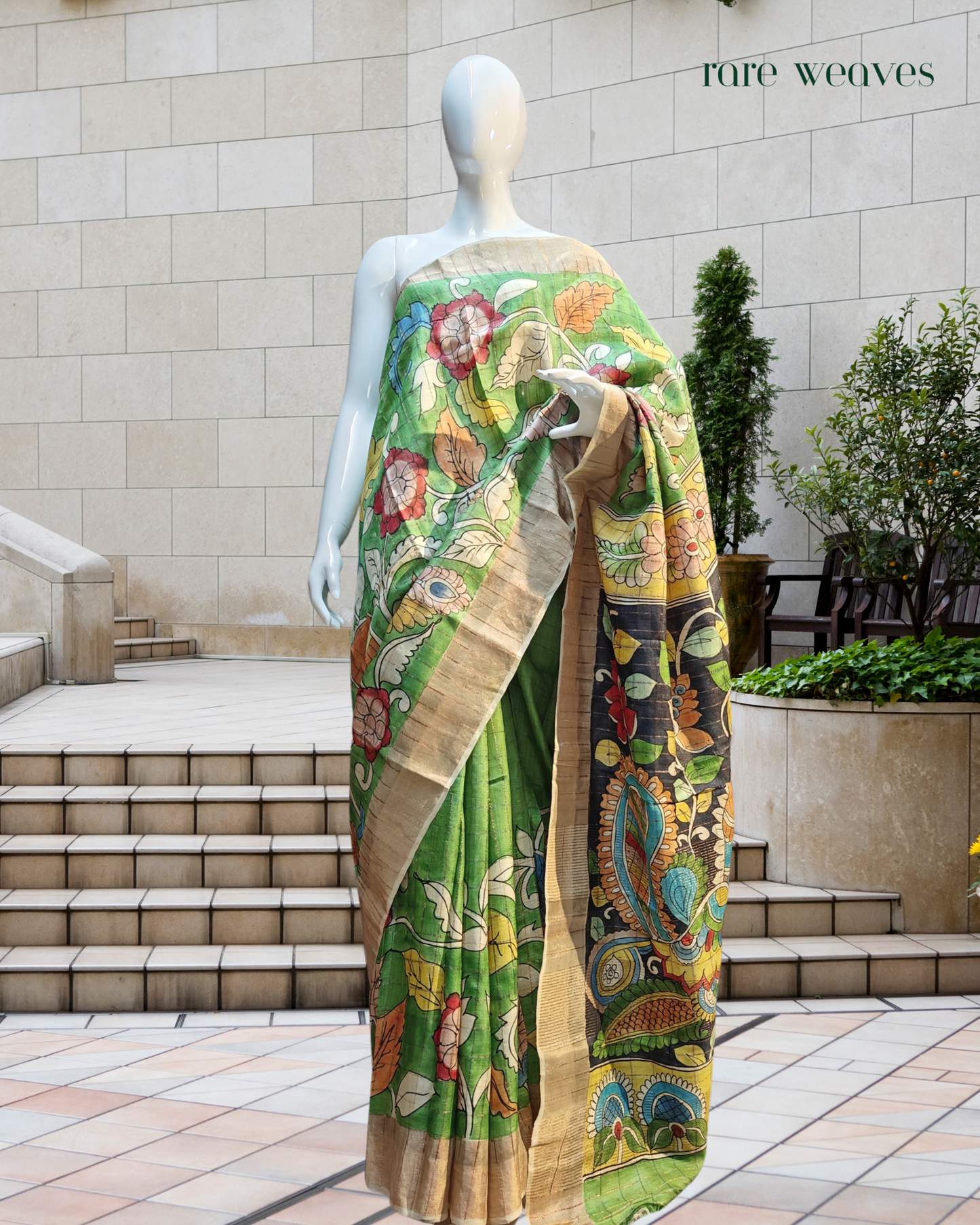 Handpainted Gachi Tussar Silk