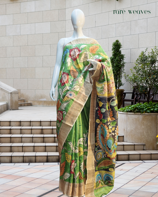 Handpainted Gachi Tussar Silk
