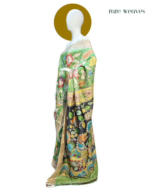Handpainted Gachi Tussar Silk
