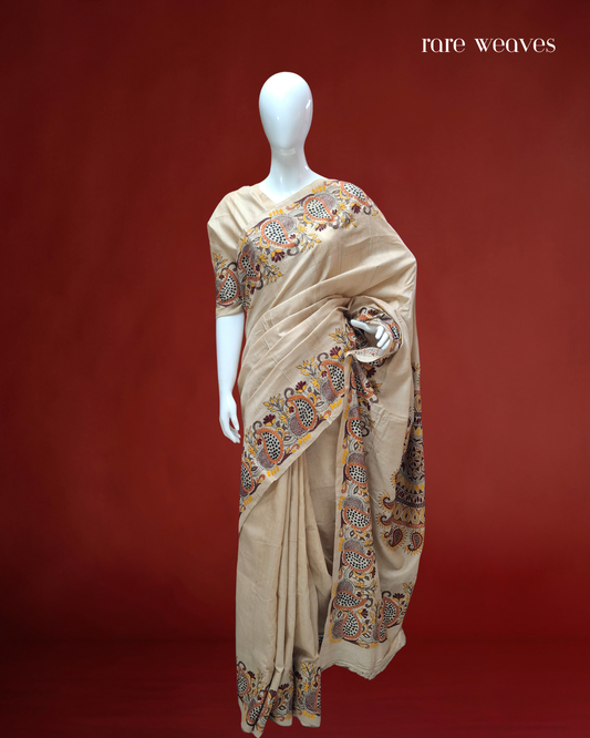 Kantha Embroidery on Pure Gachhi Tussar Silk