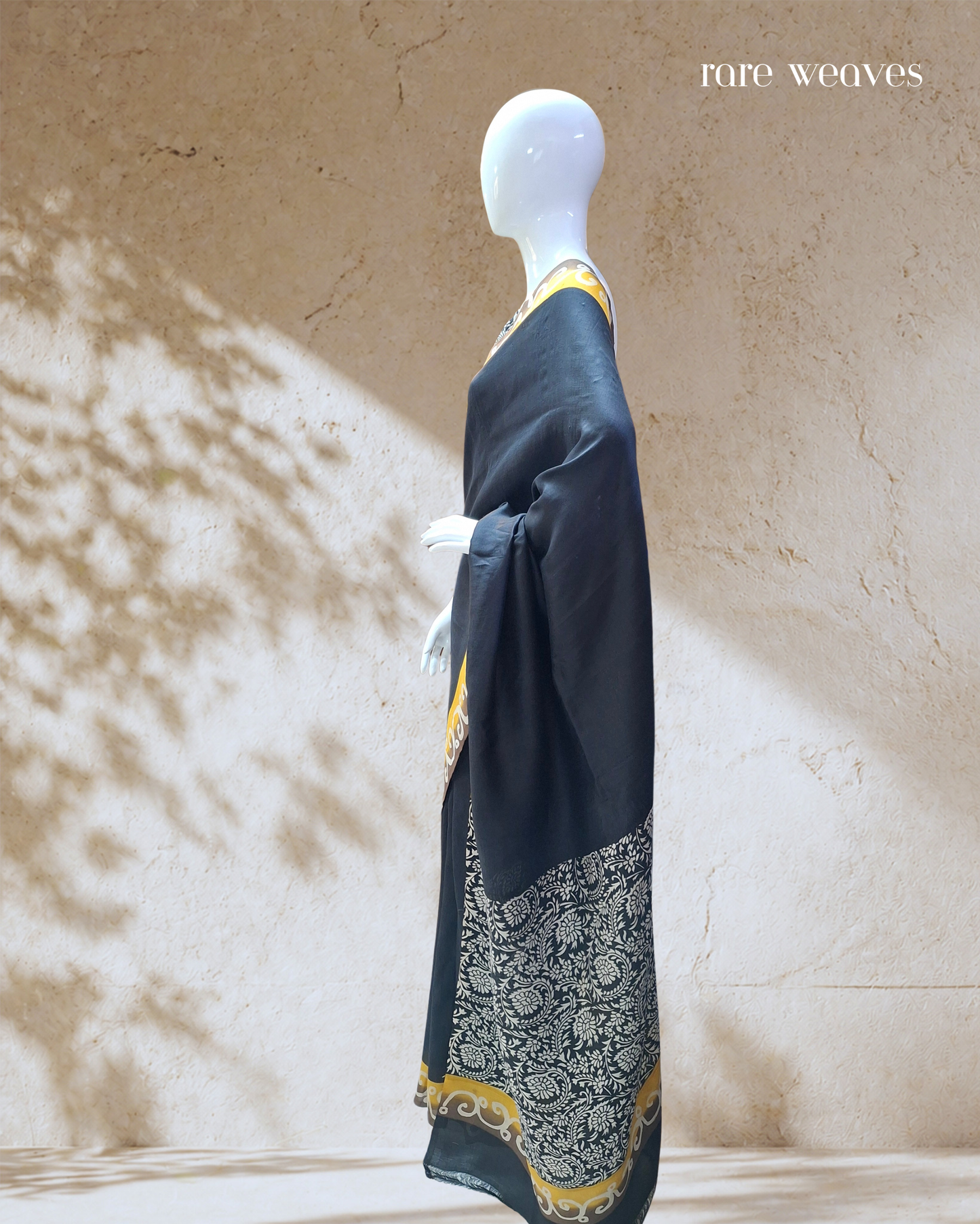 Handblock on Murshidabad Silk